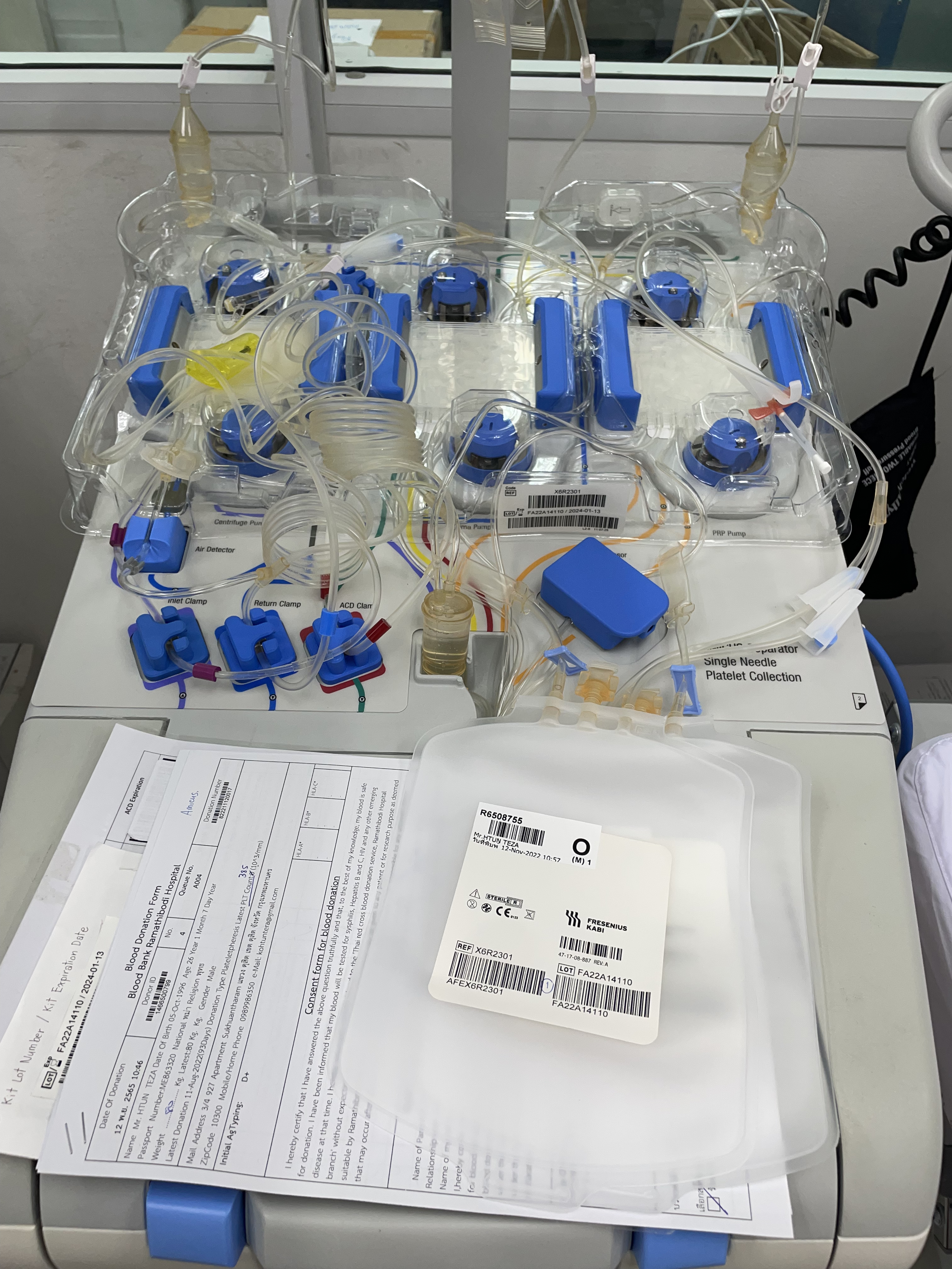 Single Needle plateletpheresis centrifuge